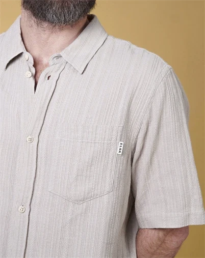 Elsk - Structure Mens Skjorte - Calm Sand 